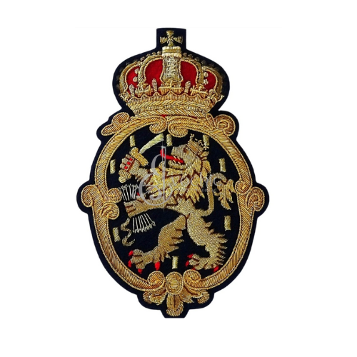 ROYAL NETHERLANDS MILITARY PATCH HANDMADE EMBROIDERED CROWN LION BADGE