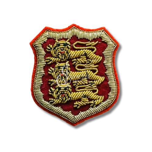 VINTAGE GREAT 3 LION HANDMADE EMBROIDERY COAT OF ARMS LUXURY BADGE [NEW]