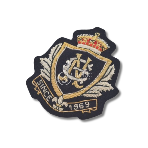 HANDMADE EMBROIDERED CREST PATCH WITH CROWN EMBROIDERED RARE (NEW)