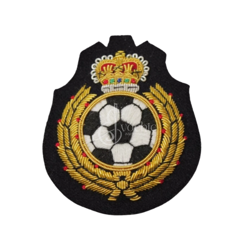 BEST GIFT FOR FOOTBALLERS HANDMADE EMBROIDERED GOLDEN BULLION BLAZER BADGE