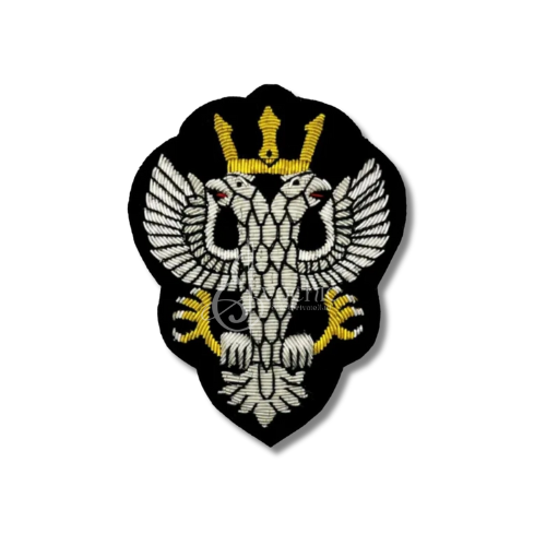 THE MERCIAN REGIMENT HANDMADE EMBROIDERED SILVER BULLION BLAZER BADGE (NEW)