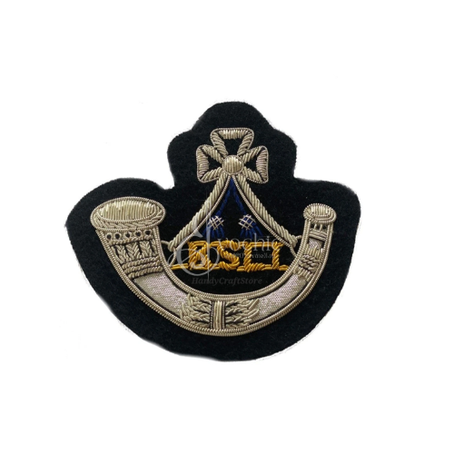 KSLI KINGS SHROPSHIRE LIGHT INFANTRY MILITARY HANDMADE EMBROIDERED BLAZER BADGE