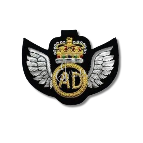 ROYAL AIR FORCE AIR DESPATHER WING HANDMADE EMBROIDERED GOLDEN BULLION PATCH