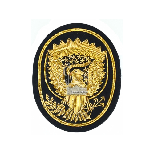 Staff of General's Hardee Hand-made embroidery Golden bullion blazzer Hat Patch