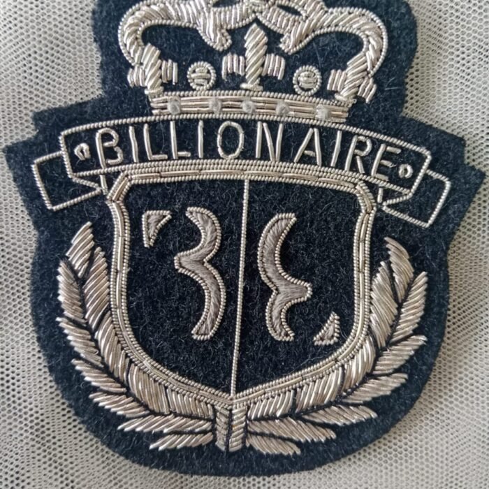 BILLIONAIRE SILVER WIRE Handmade Embroidered