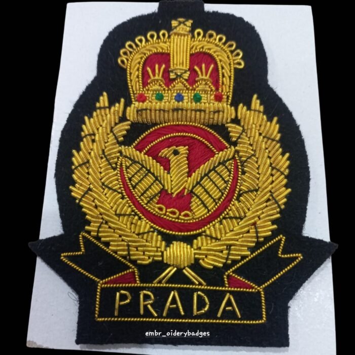 Parada Handmade Embroidered Bullion Wire Blazer Badge