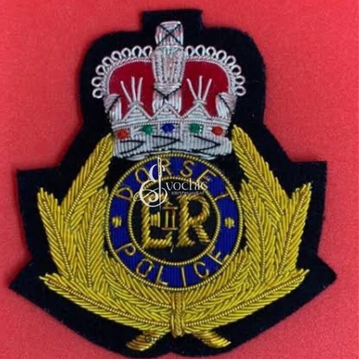 DORSET POLICE HANDMADE EMBROIDERED GOLDEN BULLION BLAZER BADGE (NEW)