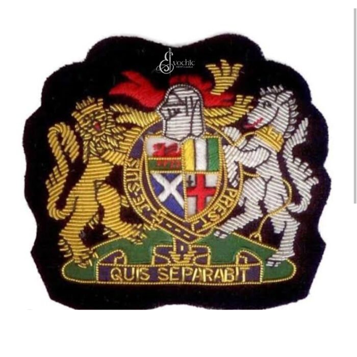 QUIS SEPARABIT CREST HANDMADE GOLDEN BULLION FASHION LUXURY BADGE