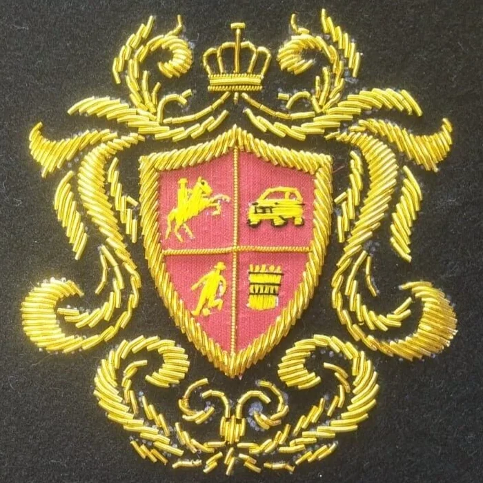 Royal Shield Crown Crest Embroidery badge- HANDMADE PATCH FOR BLAZER JACKETS