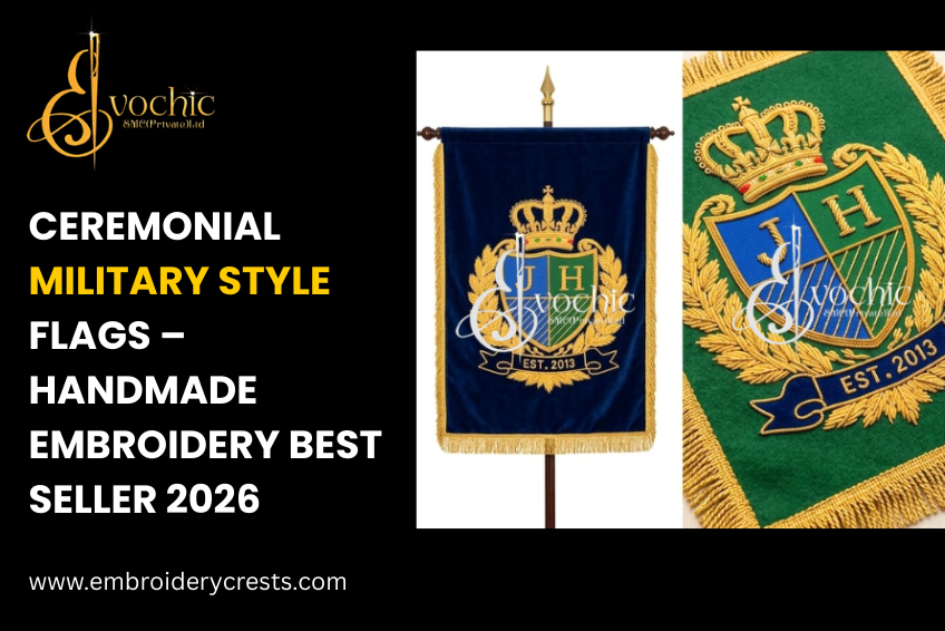 Ceremonial Military Style Flags – Handmade Embroidery Best Seller 2026